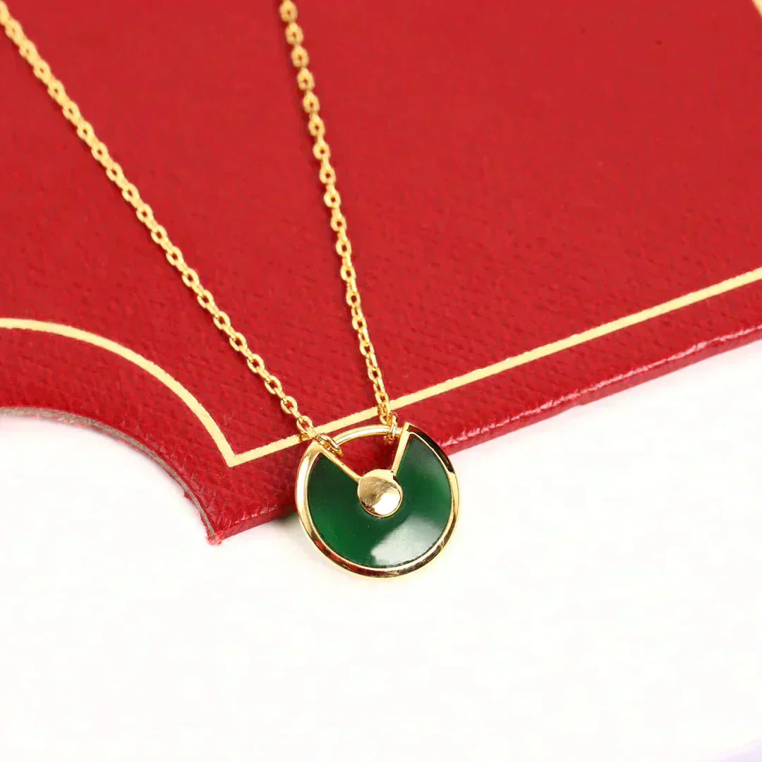 [Cartier]AMULETTE GOLD MALACHITE NECKLACE
