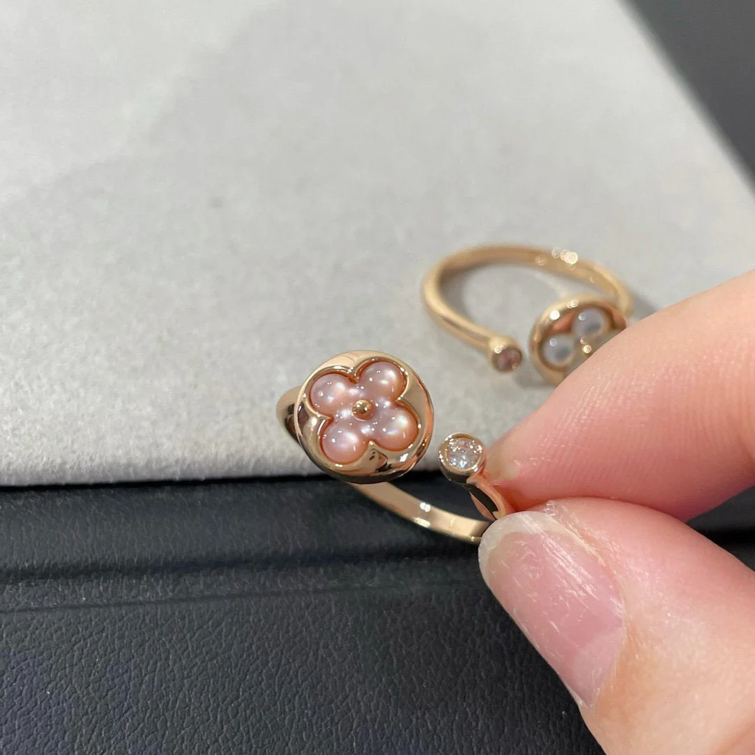 [Louis vuitton]SUN 1 DIAMOND PINK MOP RING
