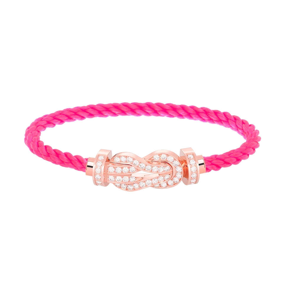 [Fred]CHANCE LARGE 8 FIGURE BUCKLE FULL DIAMOND BRACELET ROSE GOLD