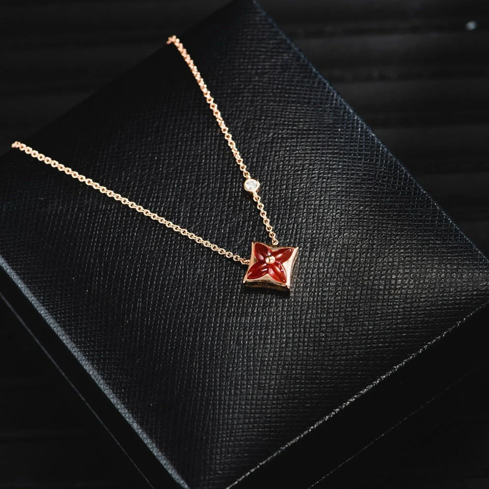 [Louis vuitton]STAR NECKLACE PINK GOLD 1 DIAMOND