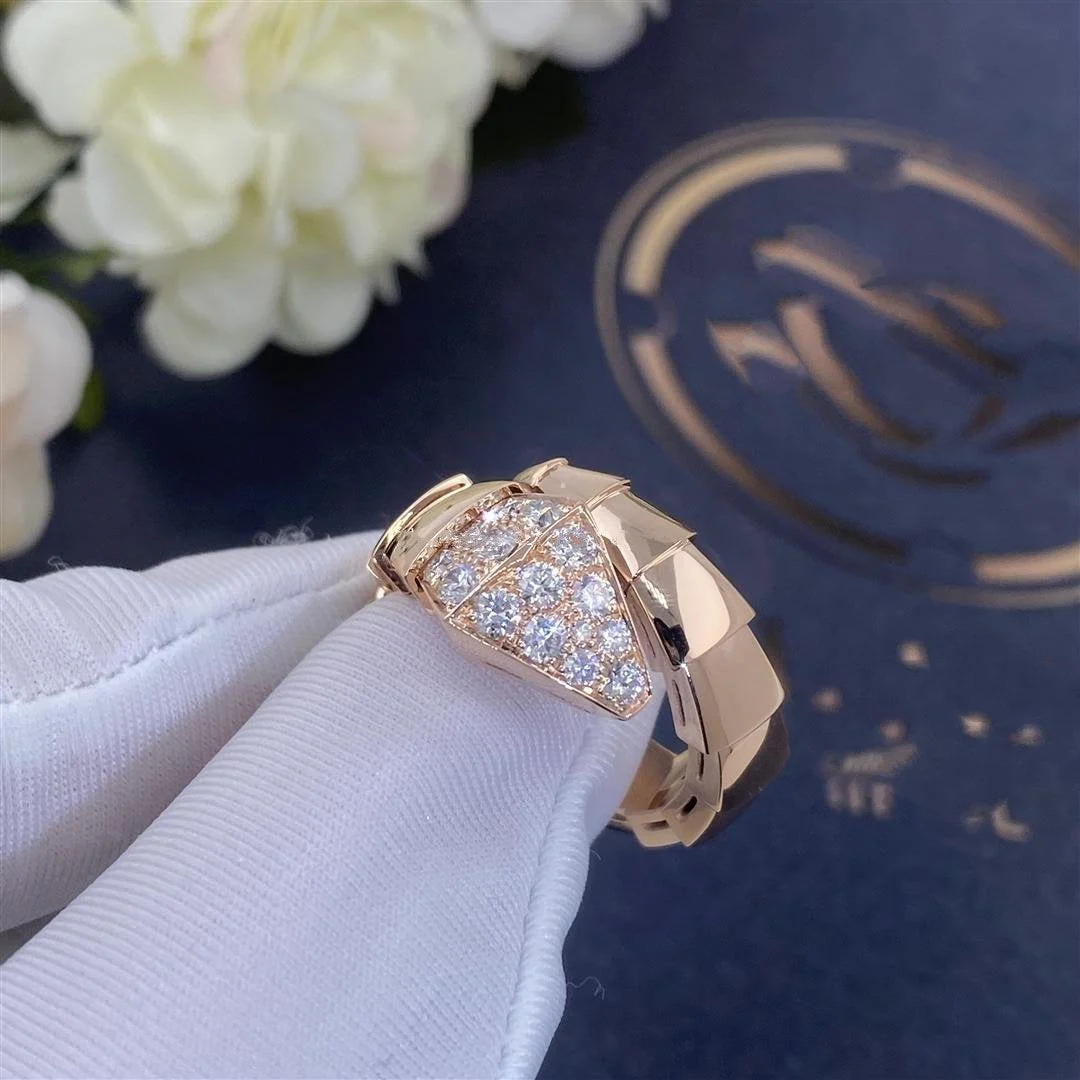 [Bulgari]SERPENTI RING PINK GOLD DIAMOND