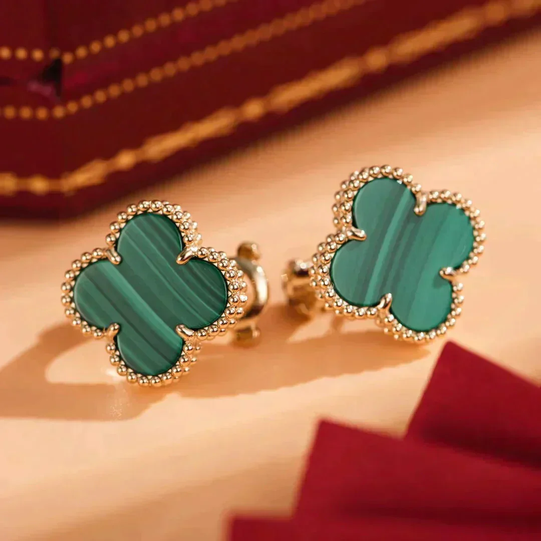 [Van Cleef & Arpels] MEDIUM 1 MOTIFS MALACHITE  EARRINGS