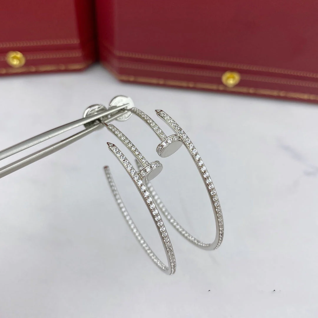 [Cartier]JUSTE EARRINGS FULL DIAMONDS 1.8MM