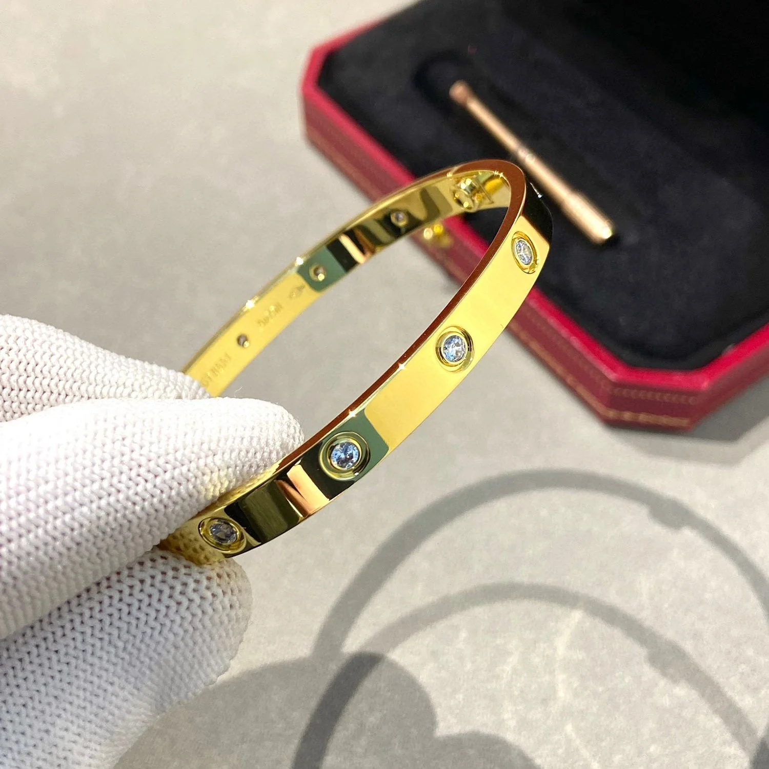 [Cartier]LOVE BRACELET 6.1MM 10 DIAMONDS