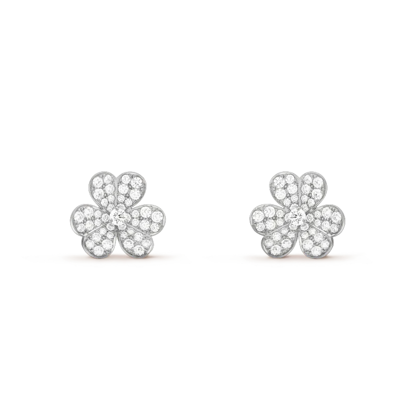[Van Cleef & Arpels] COMOS DIAMOND EARRINGS SILVER