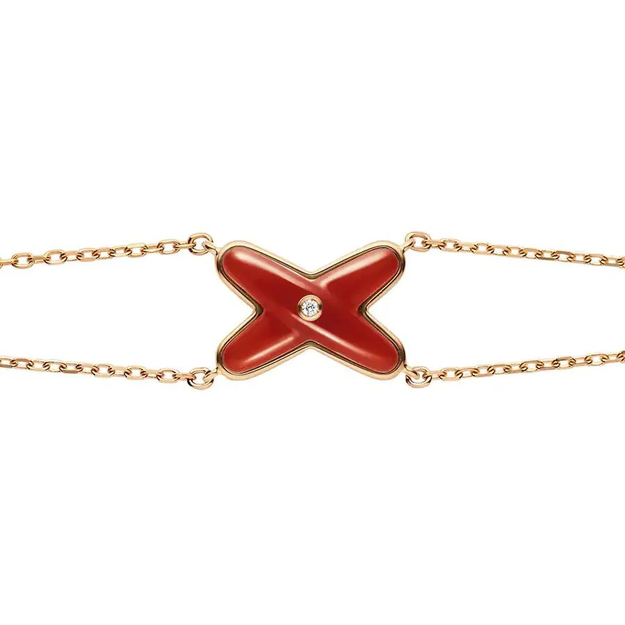 [Chaumet]JEUX BRACELET CARNELIAN PINK GOLD 1 DIAMOND