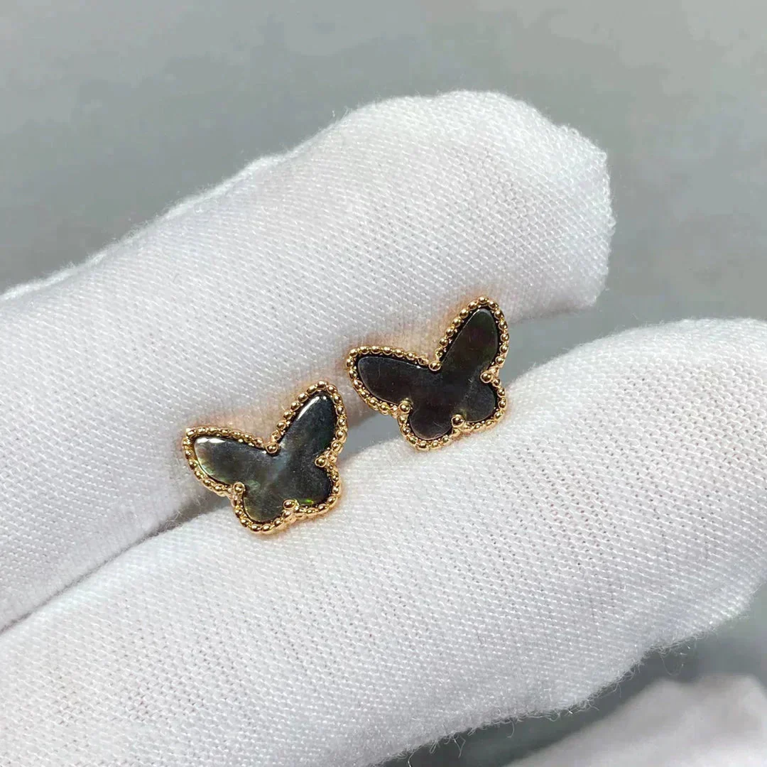 [Van Cleef & Arpels]BUTTERFLY DARK MOP  EARRINGS