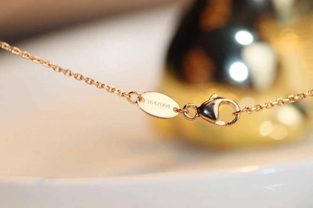 [Chaumet]JEUX MALACHITE 1 DIAMOND PINK GOLD NECKLACE