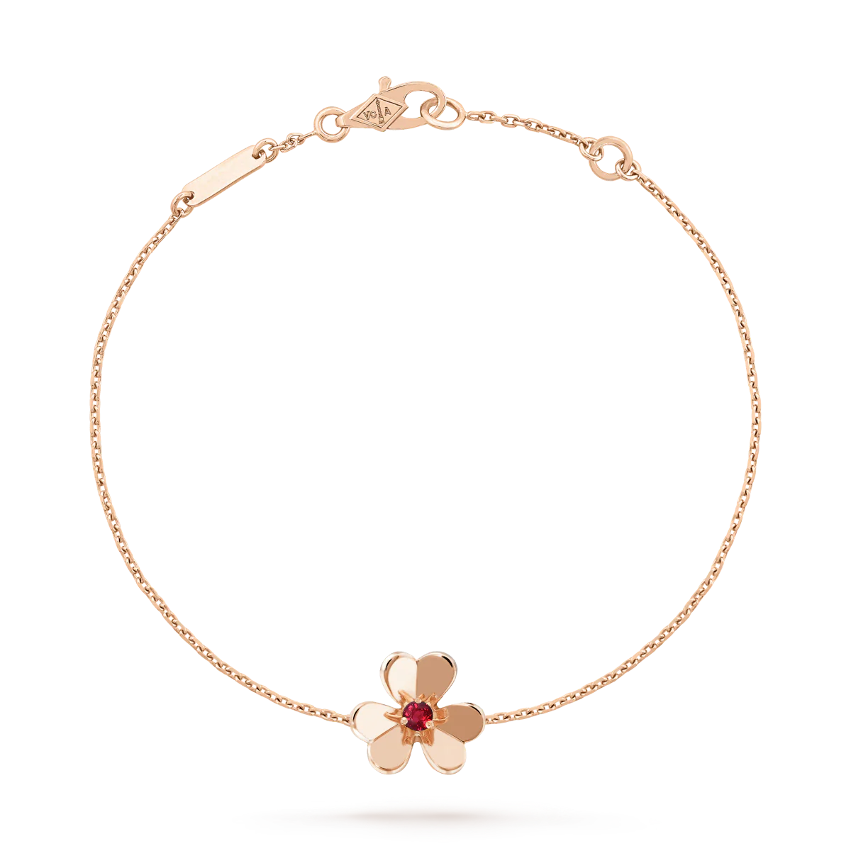 [Van Cleef & Arpels]FRIVOLE GOLD FLOWER PINK MALACHITE BRACELET