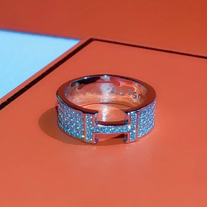 [Hermes]H RING FULL DIAMOND