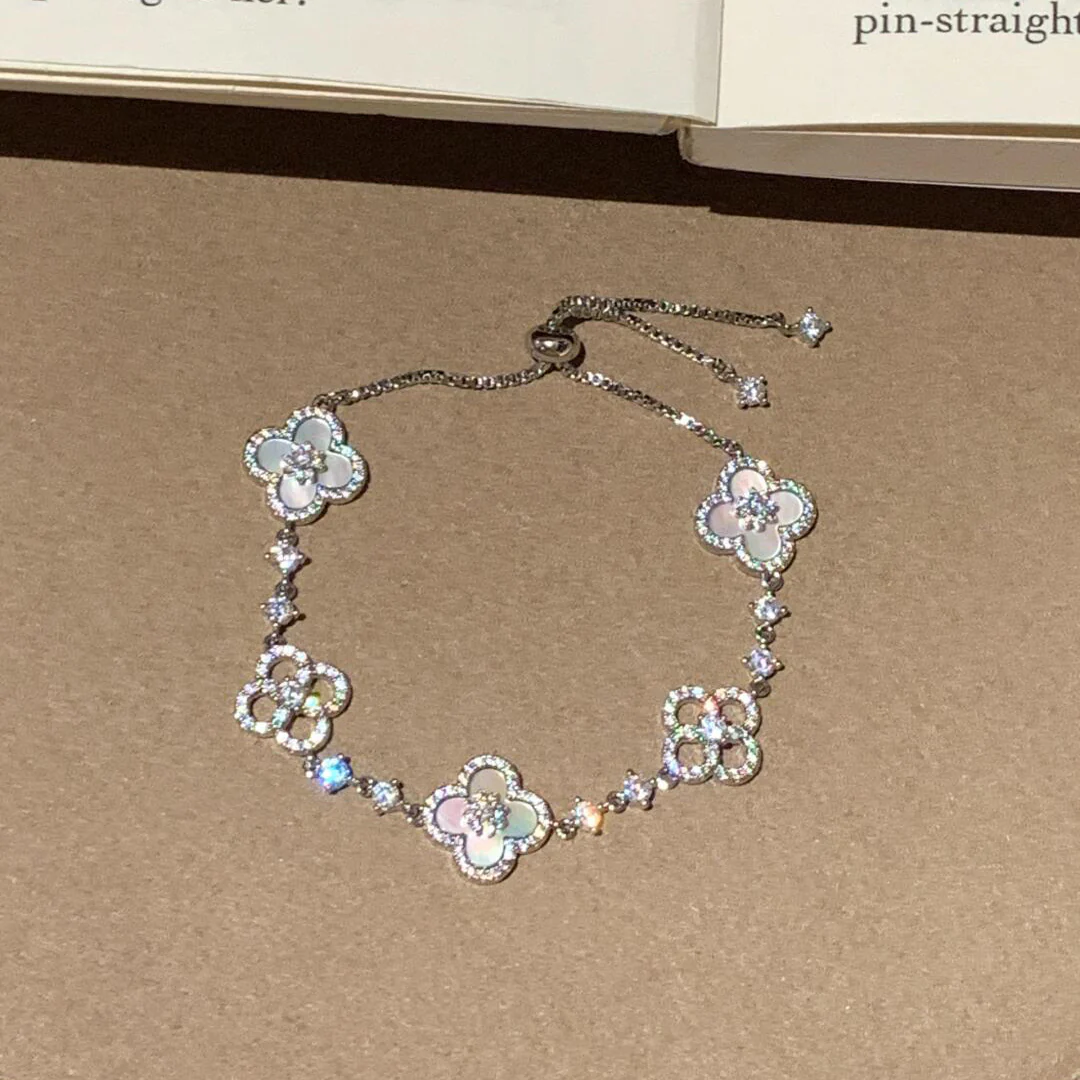 [Van Cleef & Arpels] 5 MOTIF PINK BLUE RED WHITE BRACELET