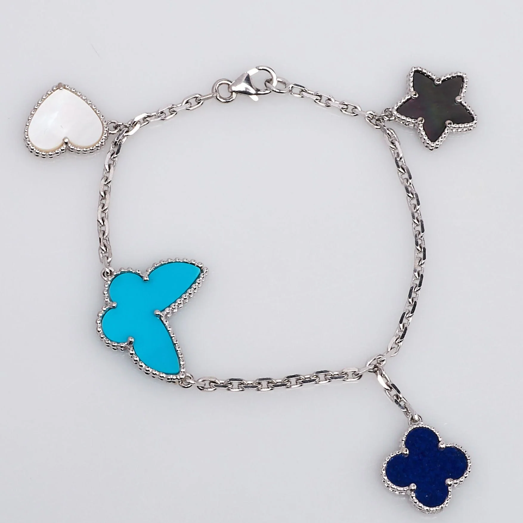 [Van Cleef & Arpels]LUCKY SPRING SILVER BRACELET 4 MOTIF