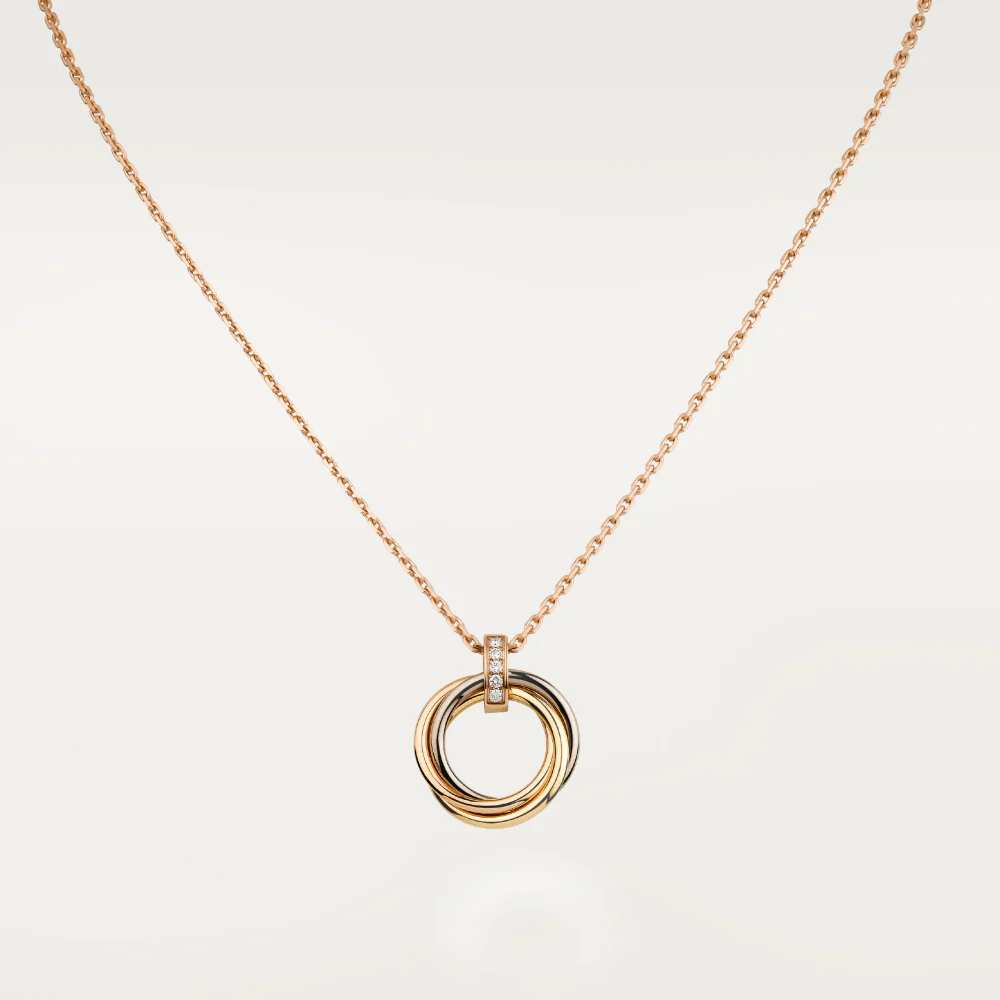 [Cartier]TRINITY NECKLACE GOLD  DIAMONDS