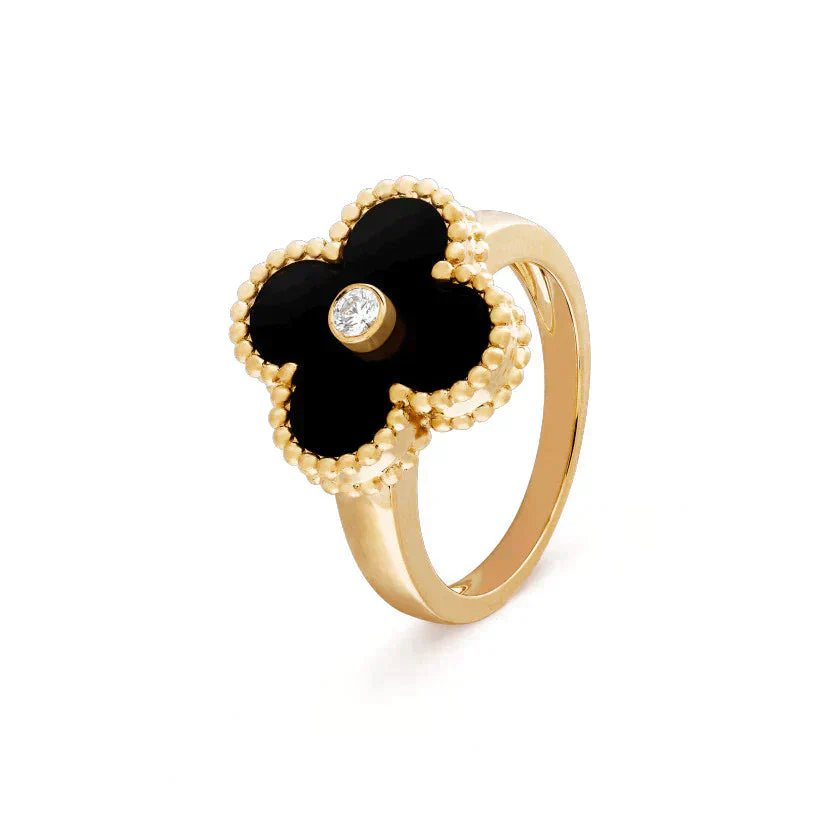 [Van Cleef & Arpels] ONYX RING GOLD DIAMOND