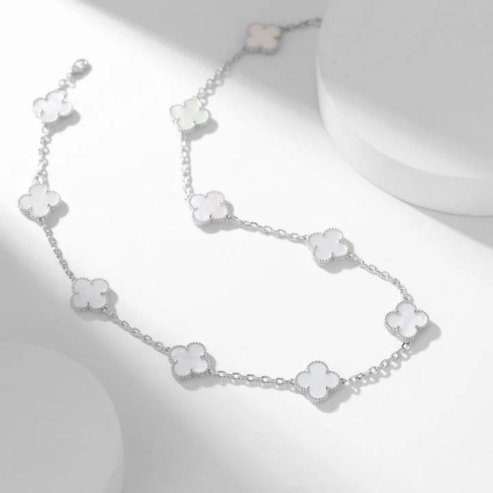 [Van Cleef & Arpels] 10 MOTIFS WHITE MOTHER OF PEARL NECKLACE