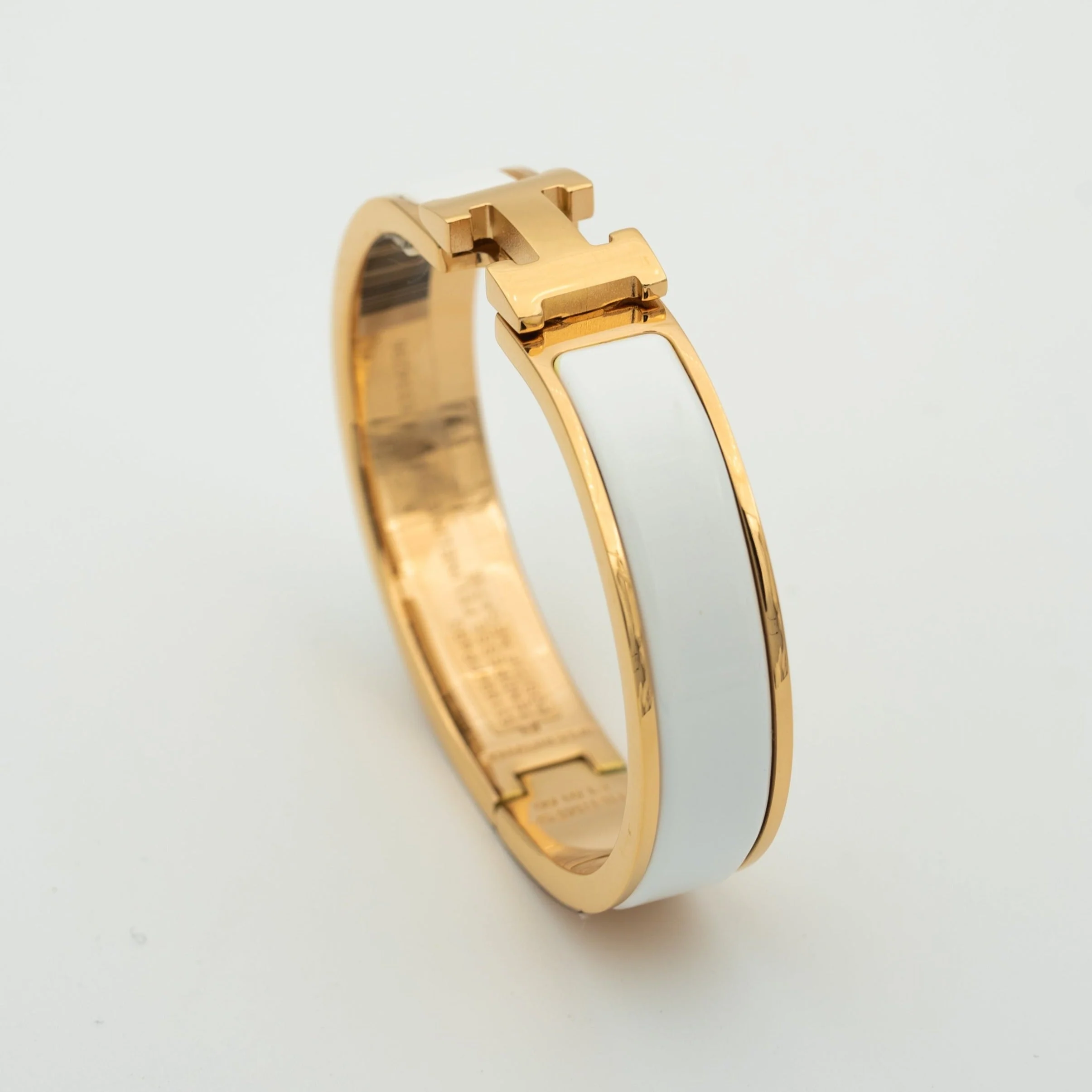 [Hermes]H WHITE BRACELET