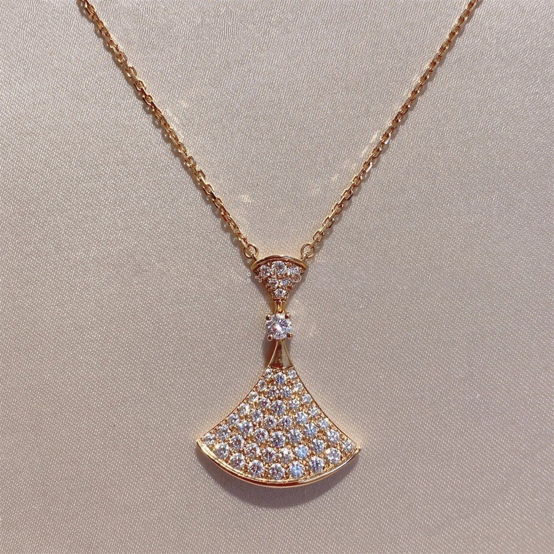 [Bulgari]DREAM NECKLACE PINK GOLD FULL DIAMOND