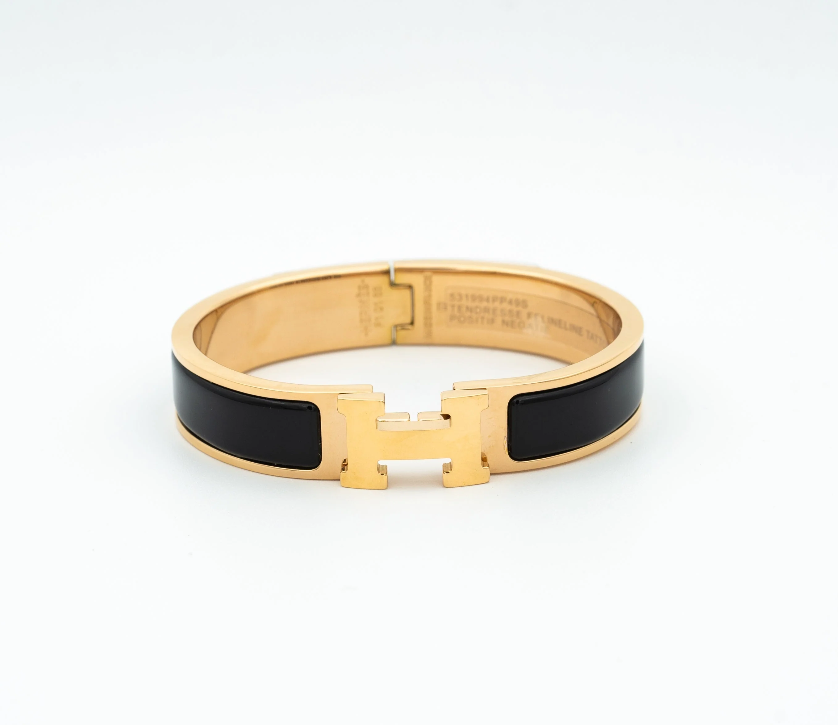 [Hermes]H BLACK BRACELET