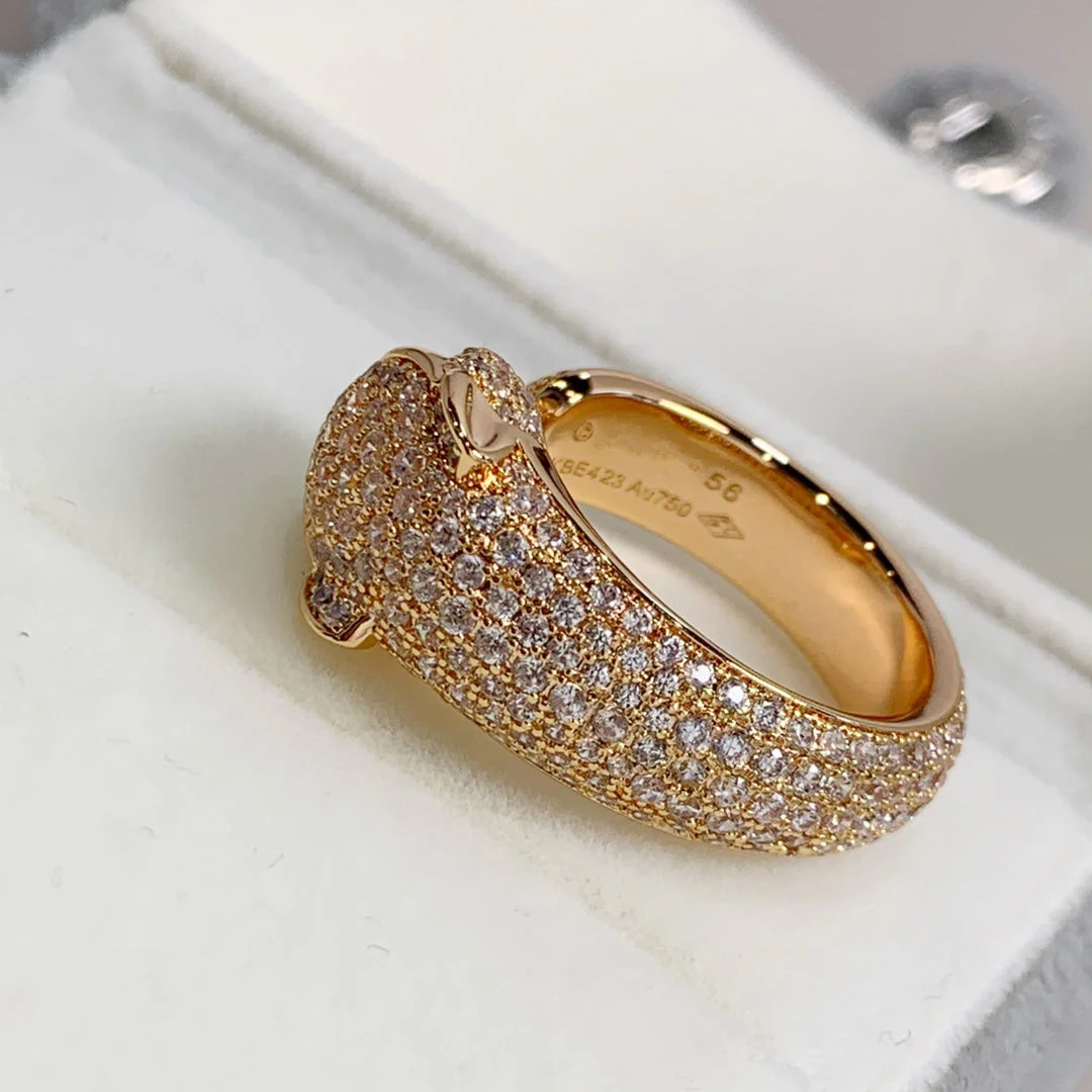 [Cartier]PANTHERE PINK GOLD DIAMOND RING