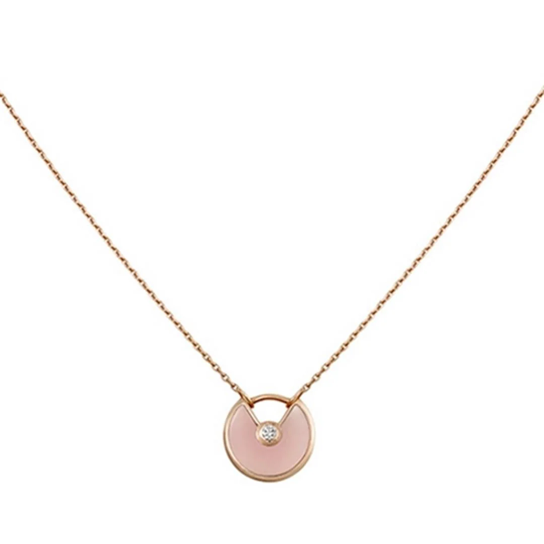 [Cartier]AMULETTE ROSE GOLD PINK MOP NECKLACE