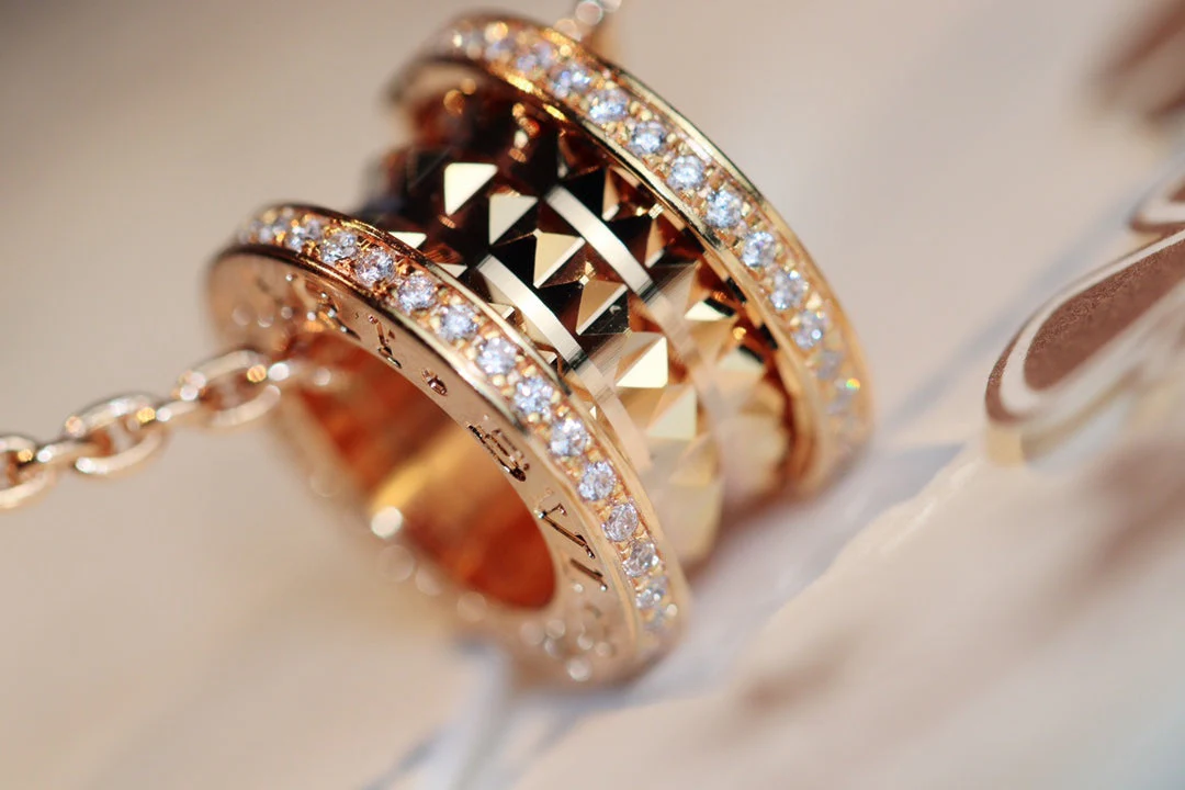 [Bulgari]ZERO 1 ROCK PEDANT PINK GOLD NECKLACE