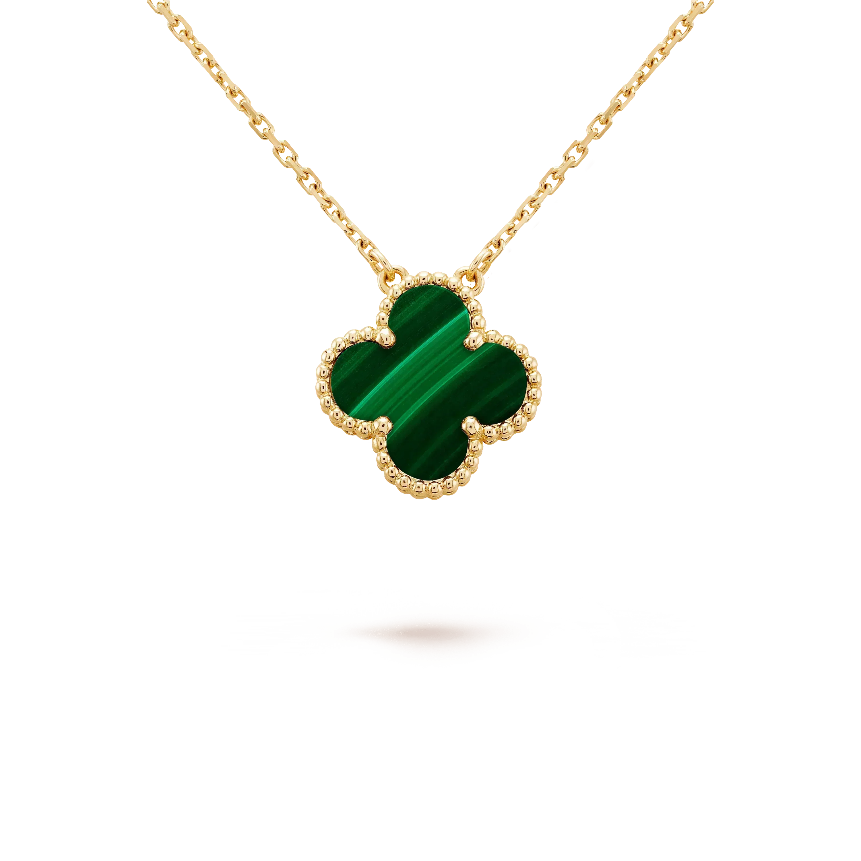 [Van Cleef & Arpels] 15MM MALACHITE SINGLE FLOWER  NECKLACE