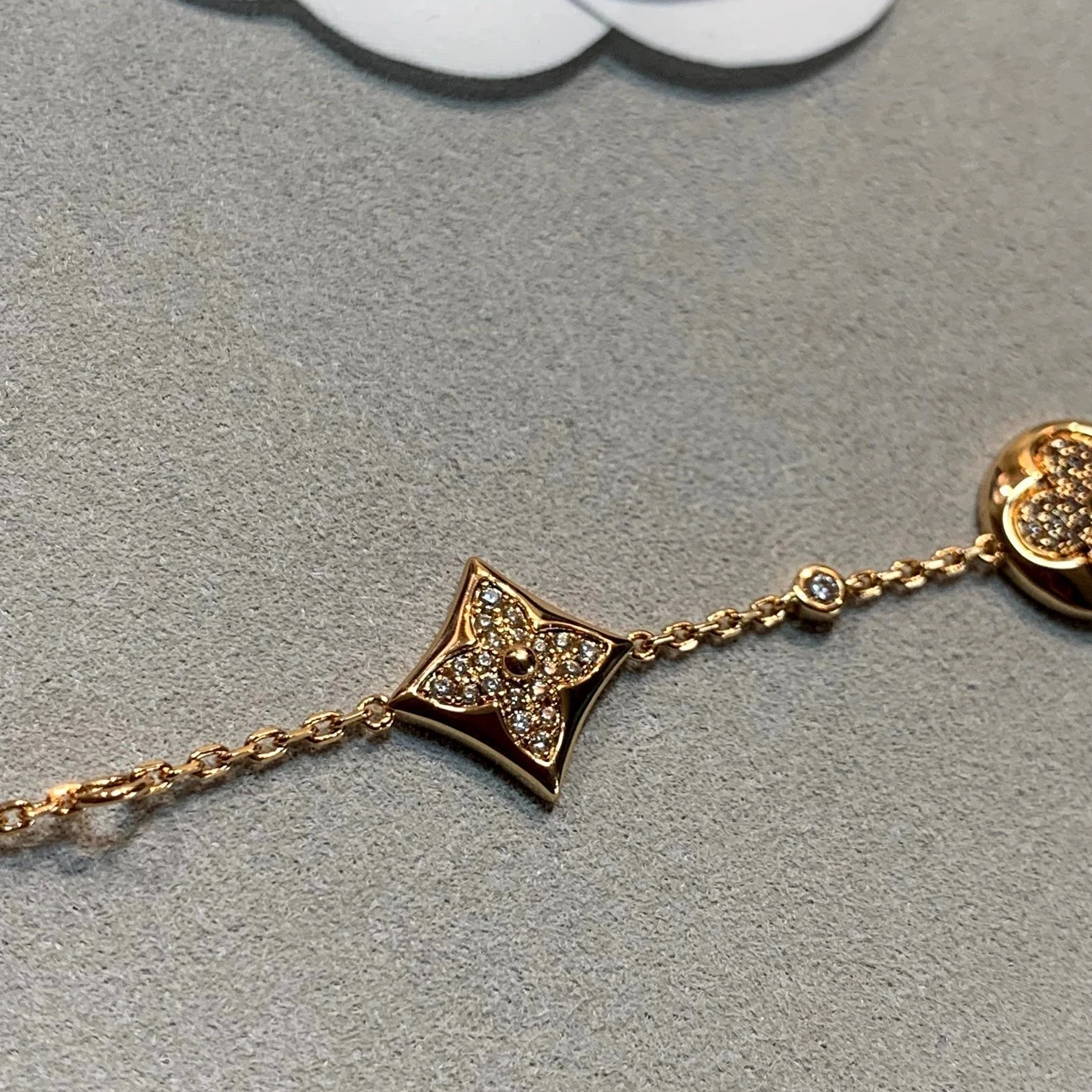 [Louis vuitton]STAR AND SUN 4 MOTIFS GOLD DIAMONDS BRACELET