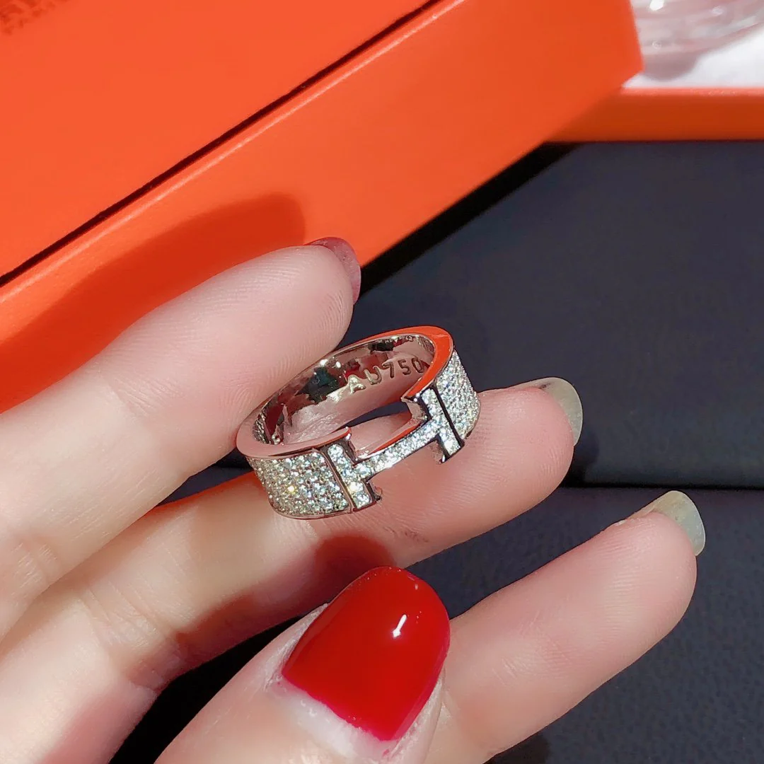 [Hermes]H RING FULL DIAMOND