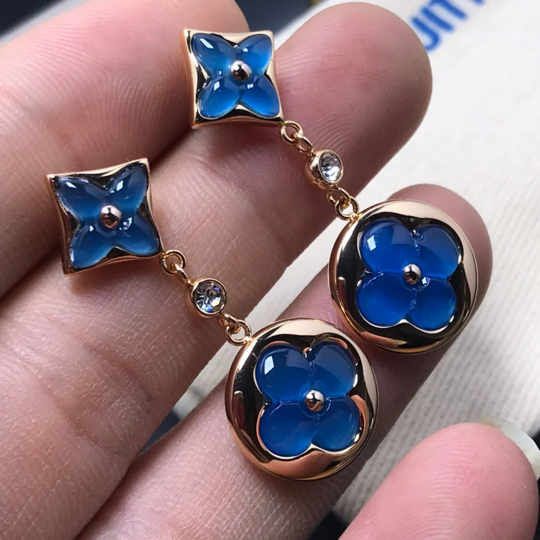 [Louis vuitton]STAR AND SUN AGATE DIAMOND EARRINGS