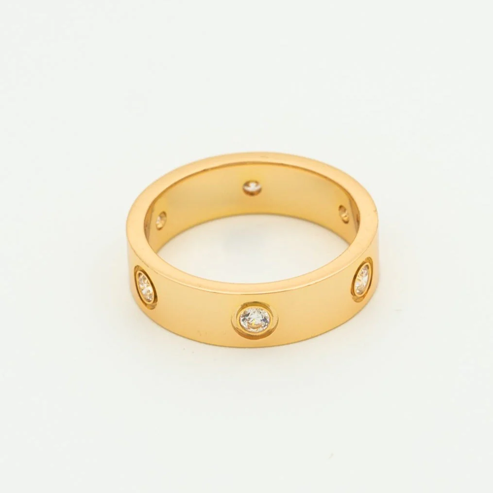 [Cartier]LOVE RING 5.5MM 6 DIAMONDS PINK GOLD