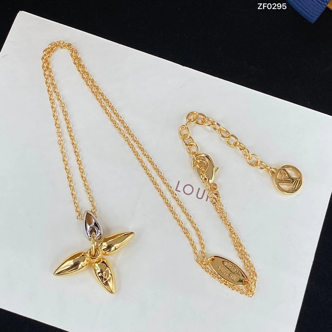 [Louis vuitton]LOUISETTE PEDANT GOLD NECKLACE