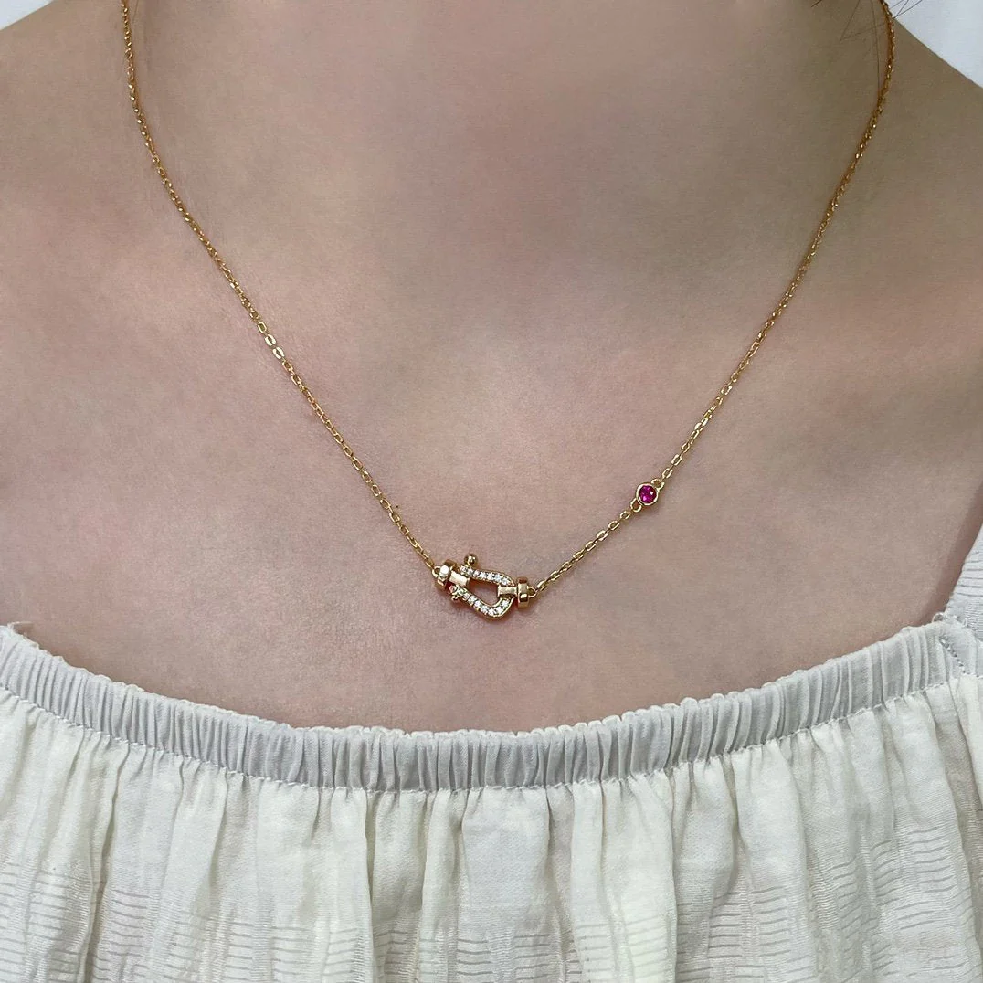 [Fred]FORCE 10 DIAMOND PINK GOLD NECKLACE