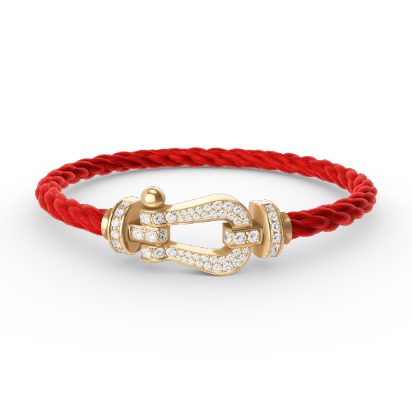 [Fred]FORCE LARGE HORSESHOE FULL DIAMOND BRACELET GOLD