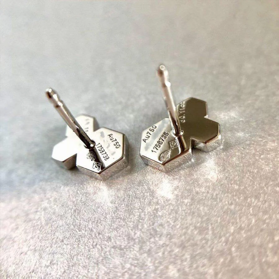 [Chaumet]BEE LOVE SILVER DIAMOND EARRINGS