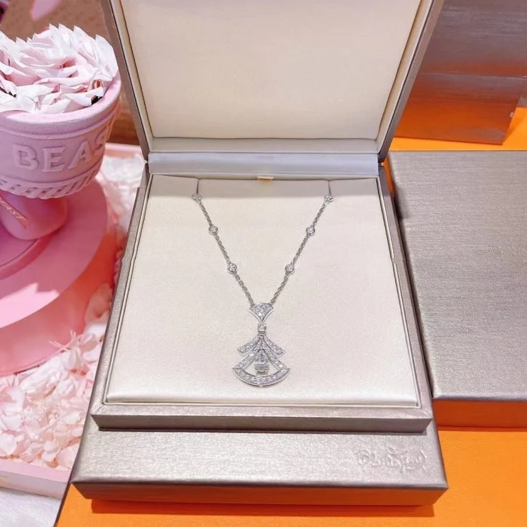 [Bulgari]DREAM NECKLACE WHITE DIAMOND SILVER
