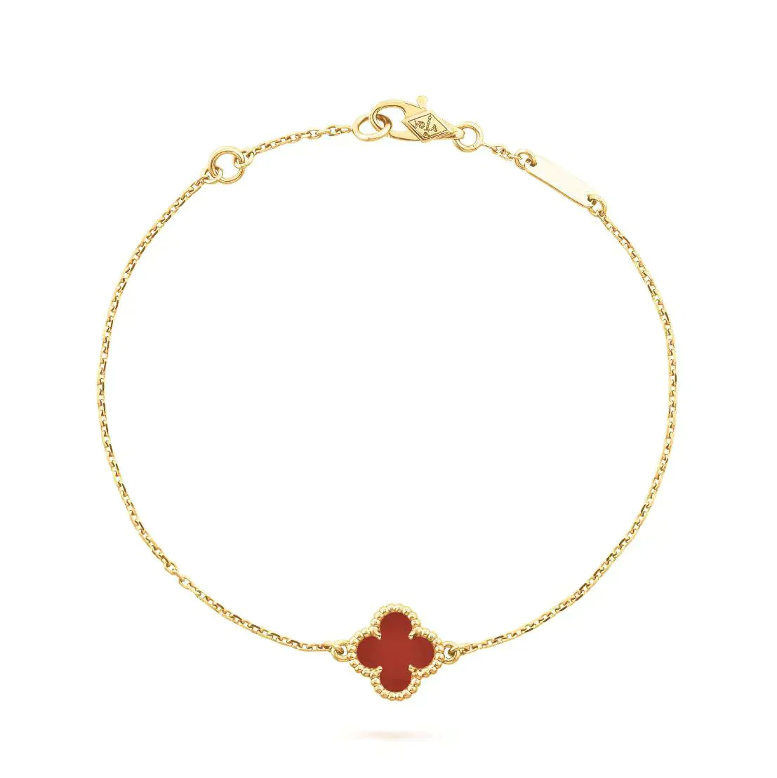 [Van Cleef & Arpels]  CARNELIAN SINGLE FLOWER BRACELET