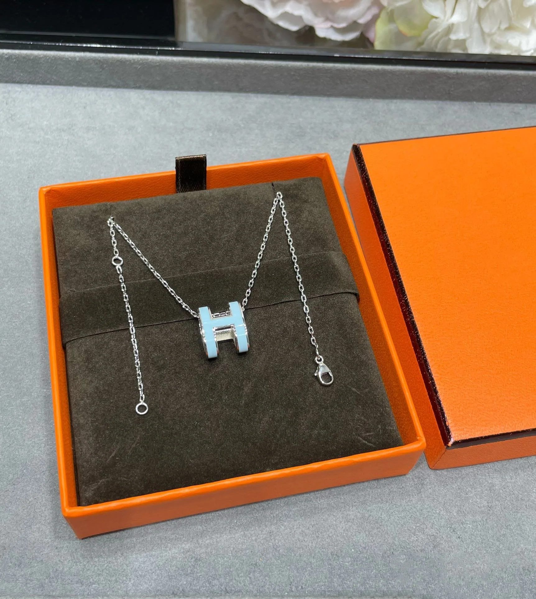 [Hermes]POP H SKY BLUE NECKLACE