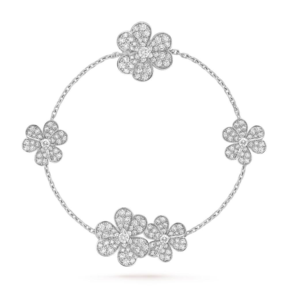 [Van Cleef & Arpels]FRIVOLE SILVER 5 FLOWERS BRACELET