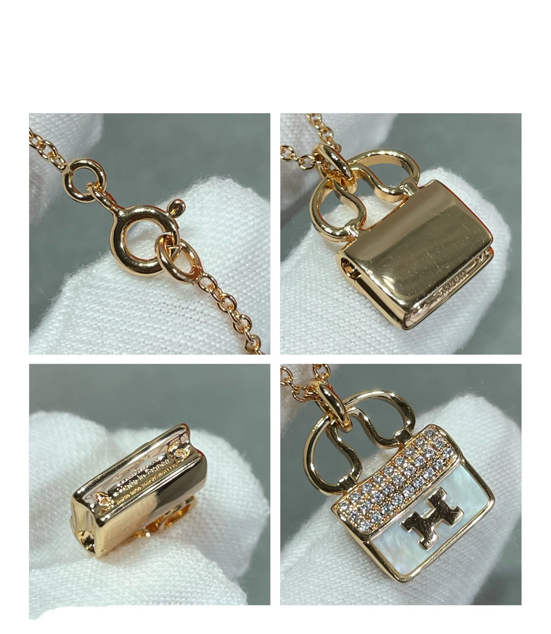 [Hermes]H CIRCE MOISSANITE PENDANT NECKLACE GOLD