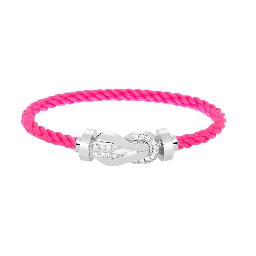 [Fred]CHANCE LARGE 8 FIGURE BUCKLE HALF DIAMOND BRACELET SILVER