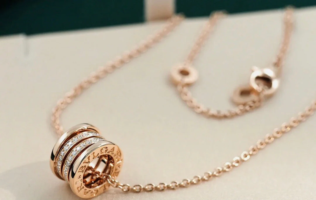 [Bulgari]ZERO 1 PINK GOLD DIAMOND NECKLACE
