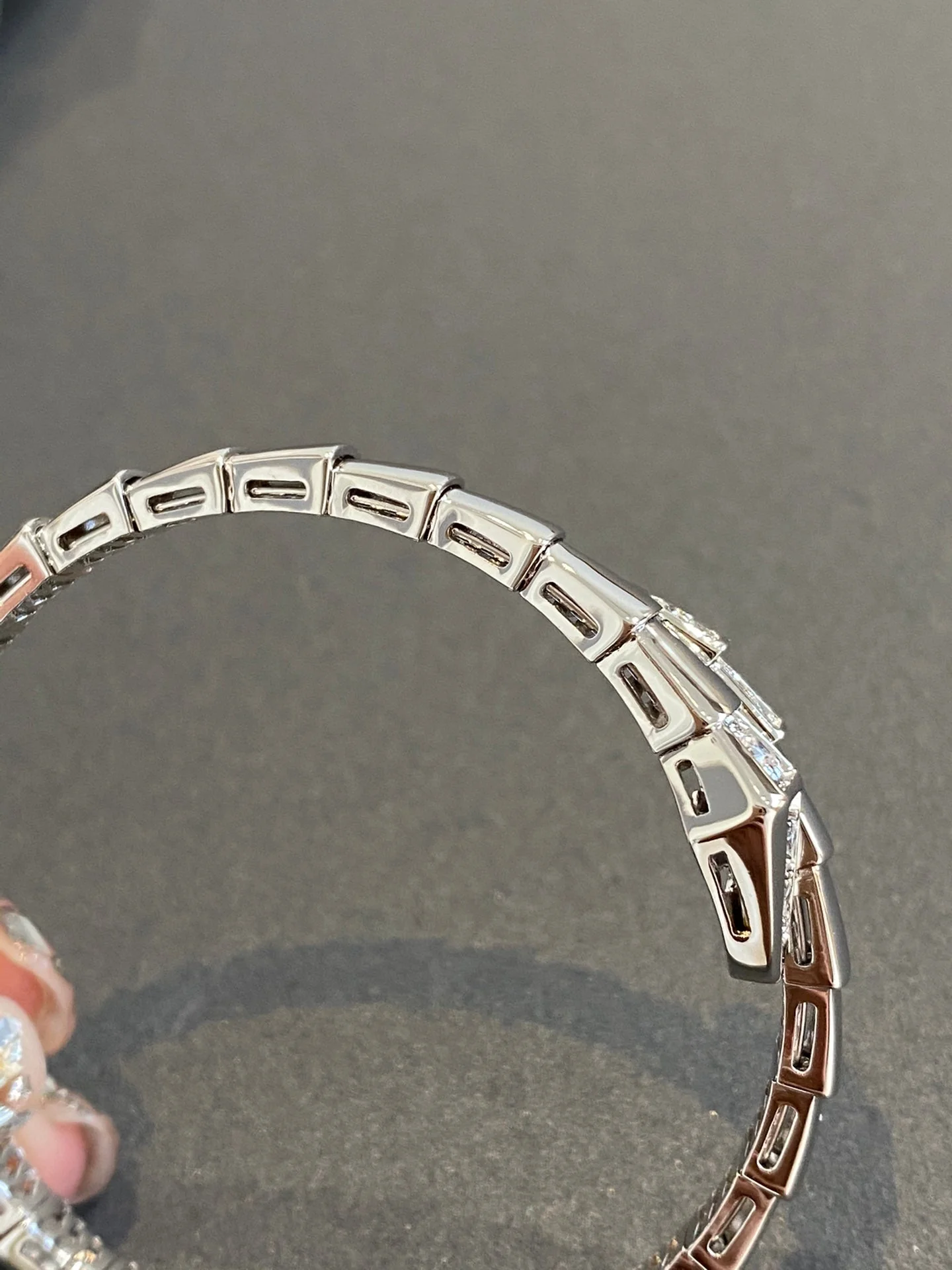 [Bulgari]SERPENTI BRACELET DIAMONDS SILVER