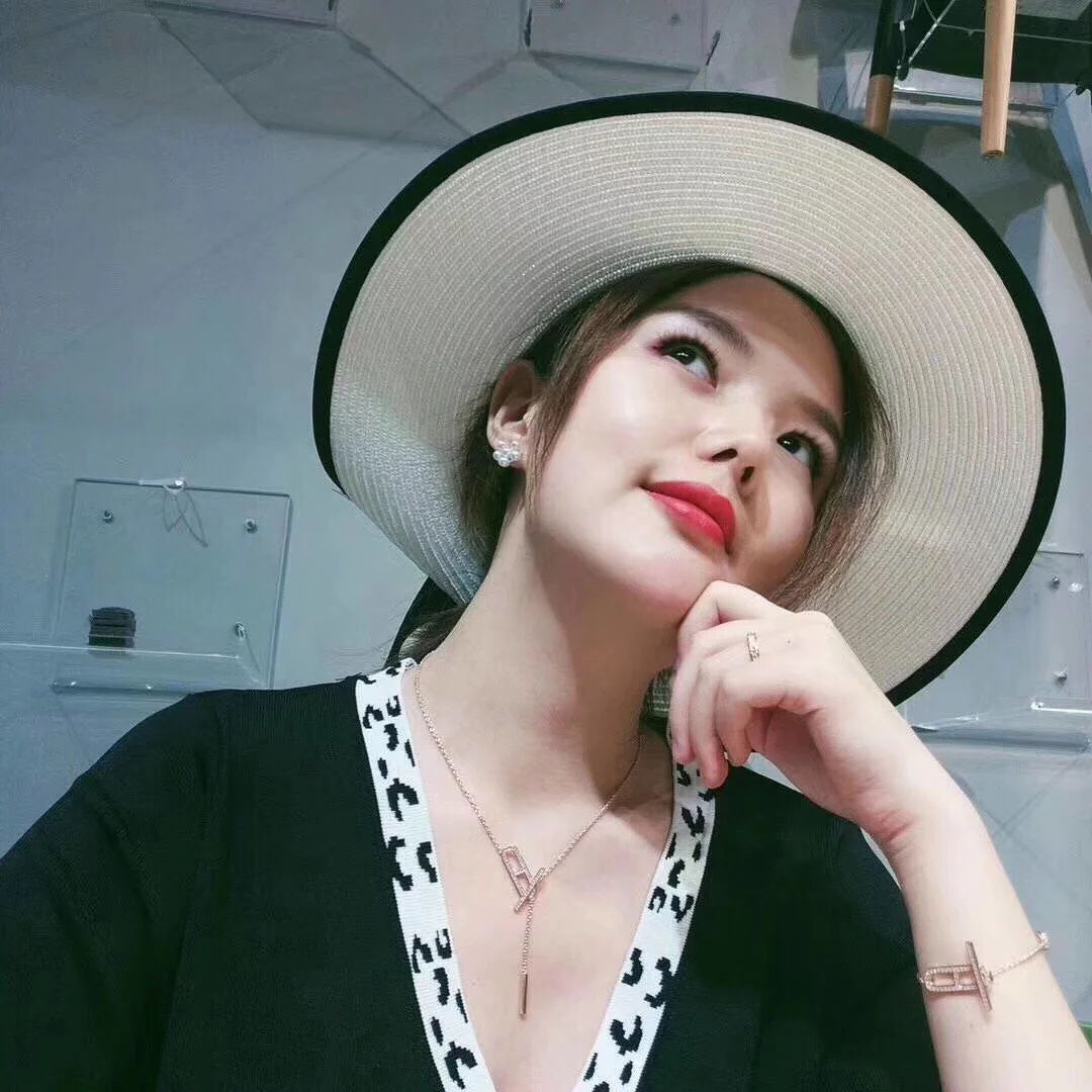 [Hermes]HM NECKLACE PLATINUM ROSE GOLD DIAMOND