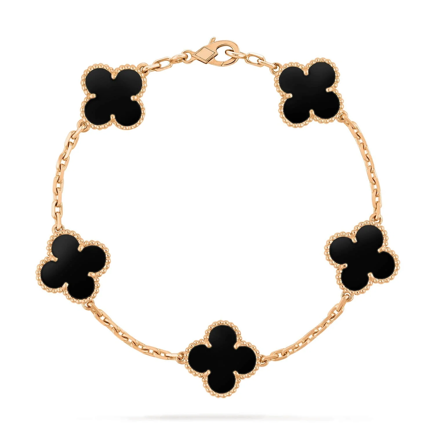 [Van Cleef & Arpels]  5 MOTIFS BLACK ONYX BRACELET
