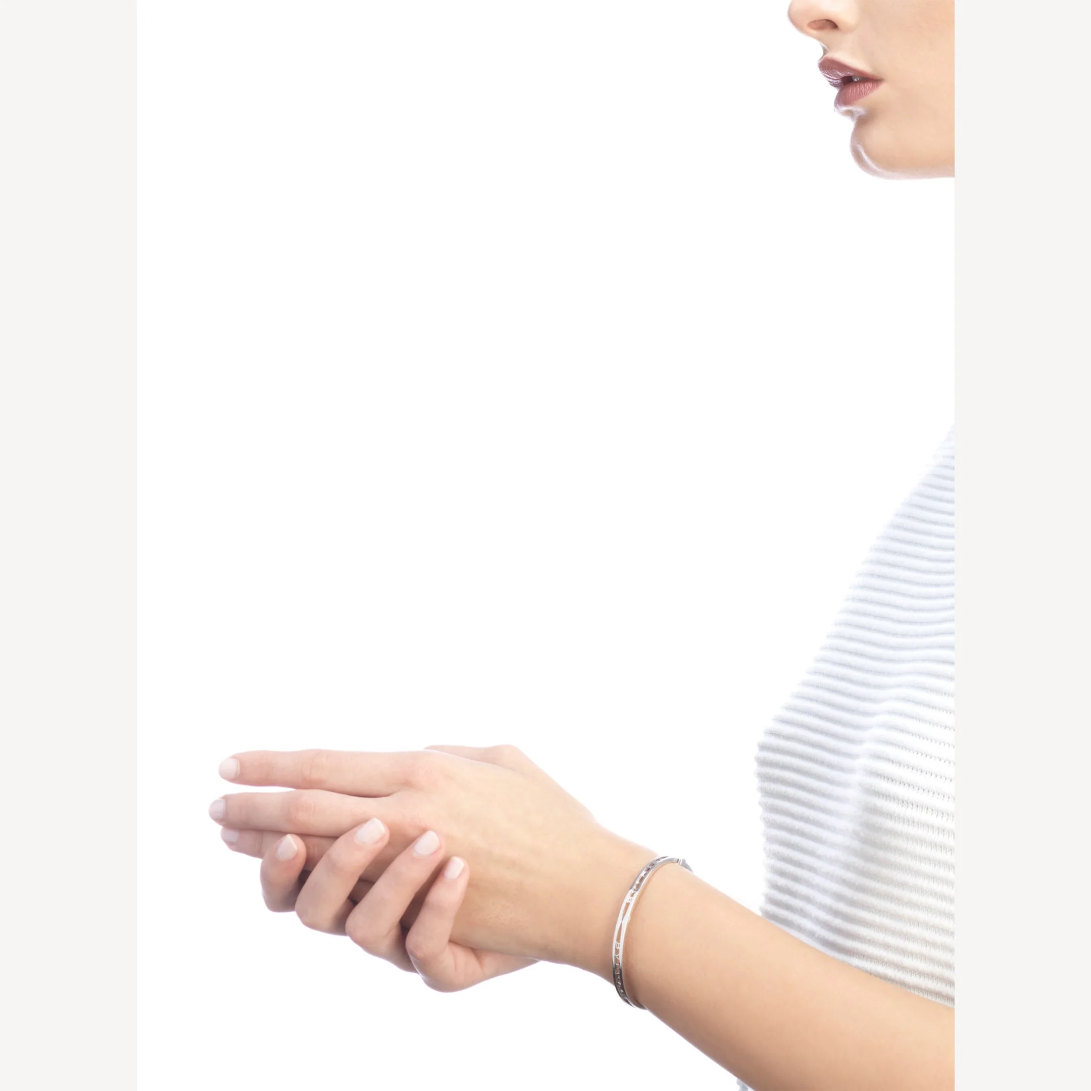 [Bulgari]ZERO 1 SPIRAL LOGO SILVER BRACELET