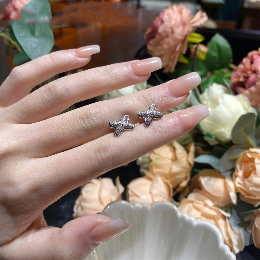 [Chaumet]JEUX DE SILVER DIAMOND EARRINGS