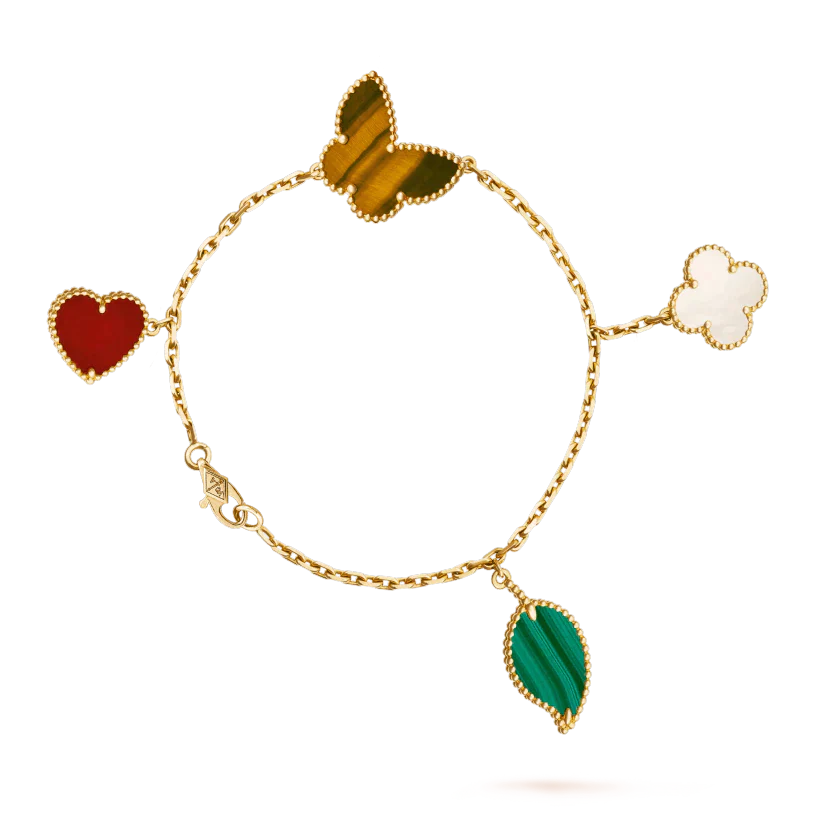 [Van Cleef & Arpels]LUCKY SPRING 5 MOTIF GOLD BRACELET