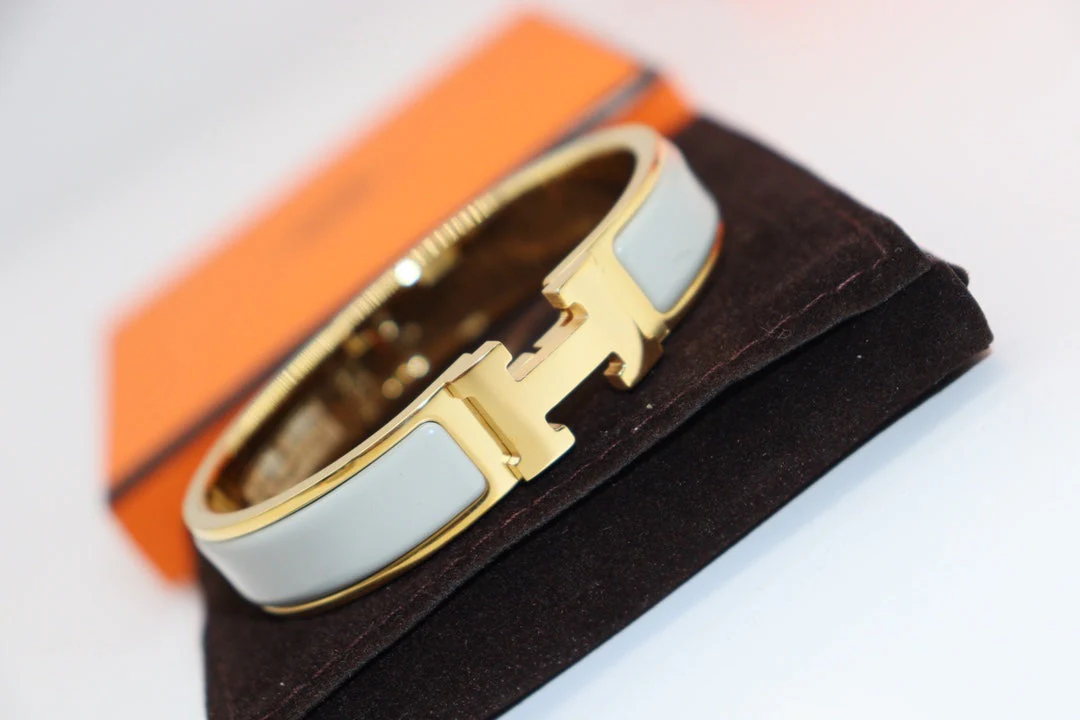 [Hermes]H LIGHT BLUE BRACELET