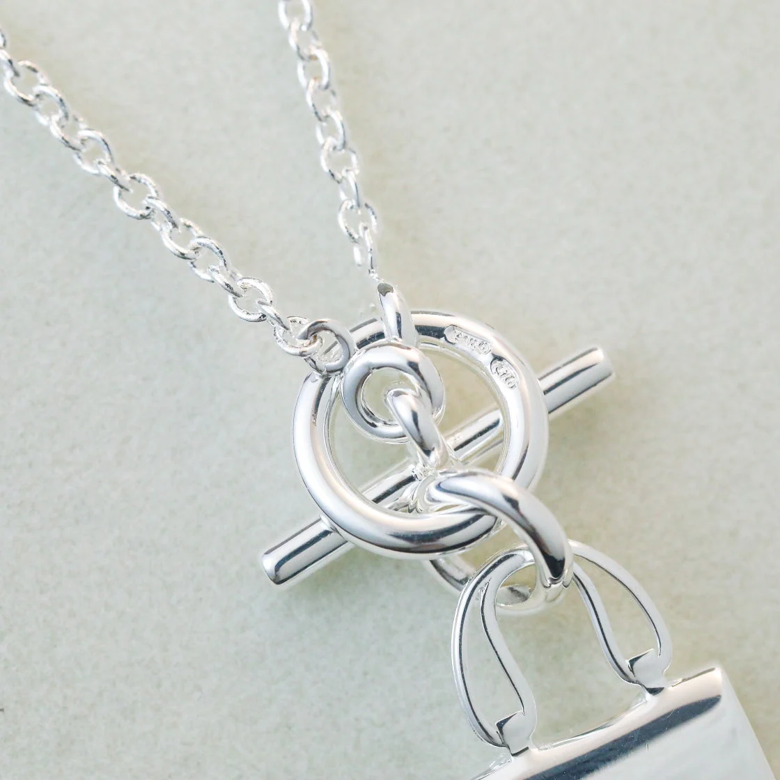 [Hermes]POP H PEDANT SILVER NECKLACE