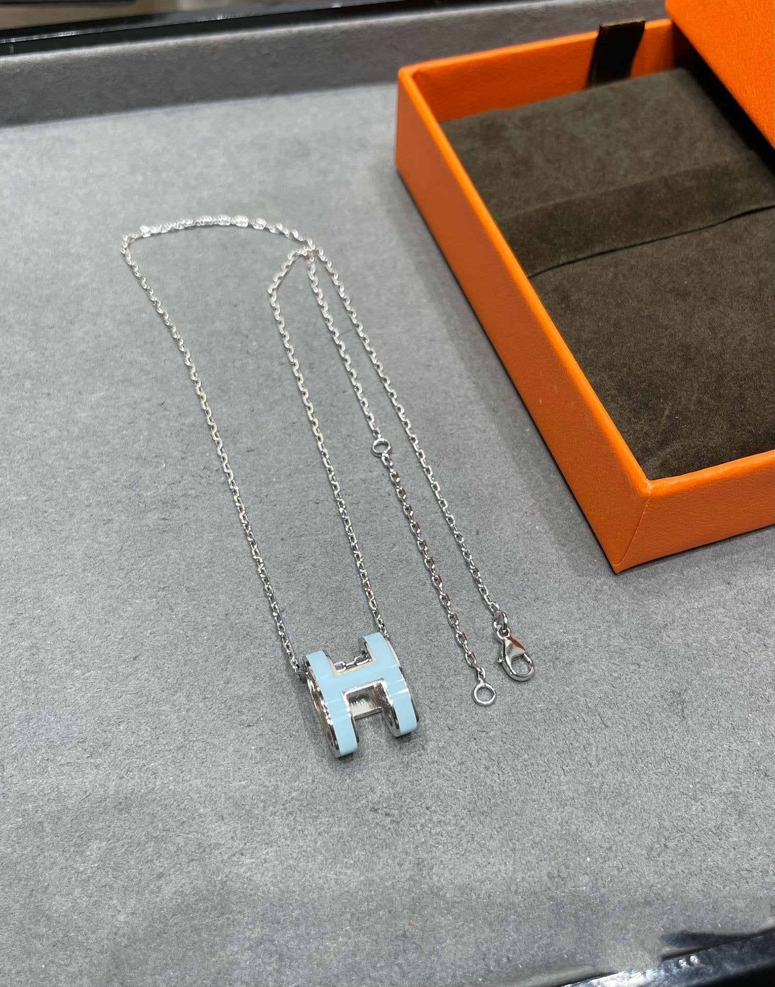 [Hermes]POP H SKY BLUE NECKLACE